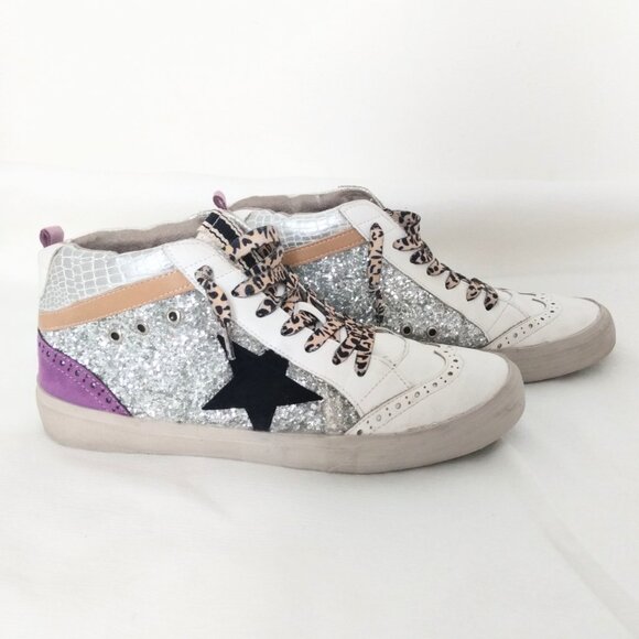 ShuShop Shoes - ShuShop RINA star glitter high top sneakers